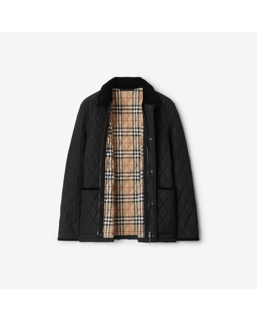 Burberry Black Quilted Nylon Barn Jacket for men