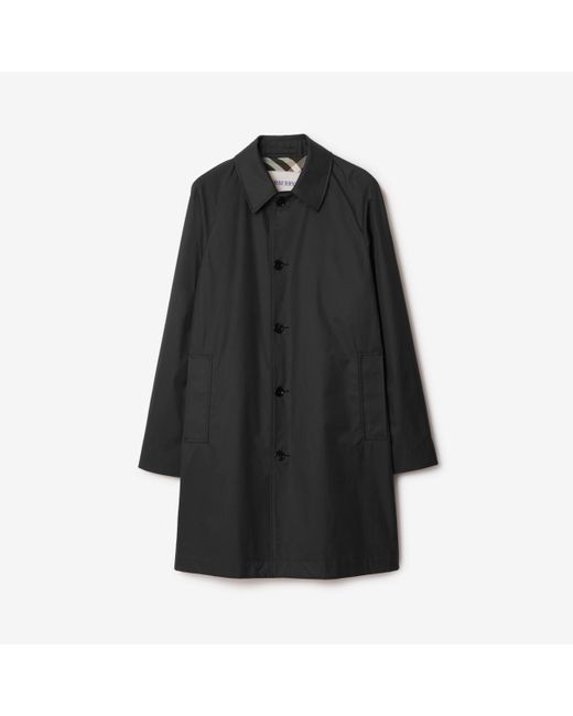 Burberry Black Mid-length Gabardine Car Coat for men