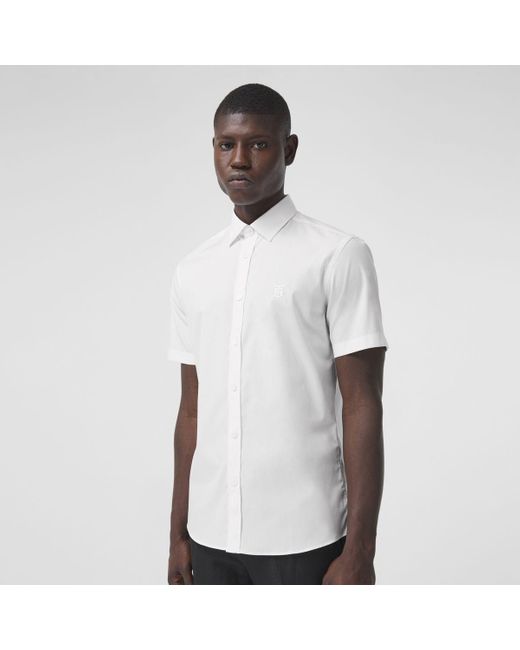 mens burberry short sleeve button up