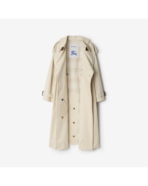 Burberry Natural Long Gabardine Fitzrovia Trench Coat