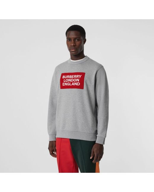 Burberry Gray Logo Sweatpants Grey for men