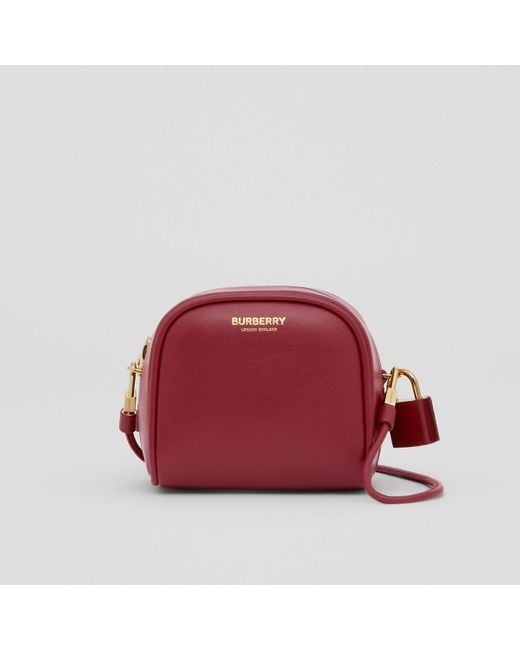 Burberry Red Micro Leather Cube Bag