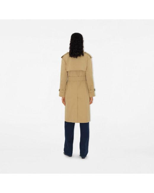 Burberry Natural Long Gabardine Trench Coat