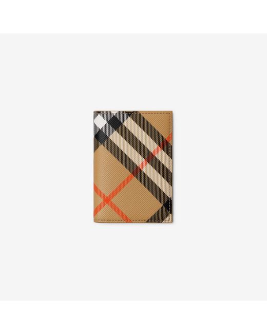 Burberry Natural Check Folding Card Case for men
