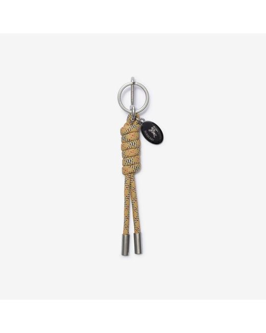 Burberry Check Charm in Metallic für Herren