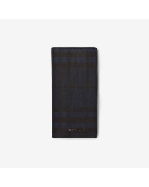 Burberry Black City Check Continental Wallet for men
