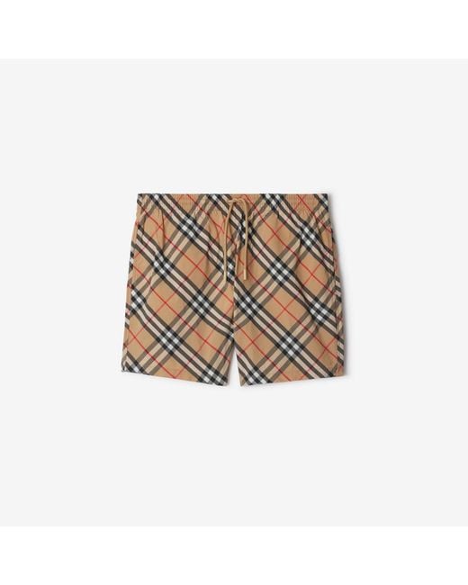 Burberry Natural Classics Check Swim Shorts for men
