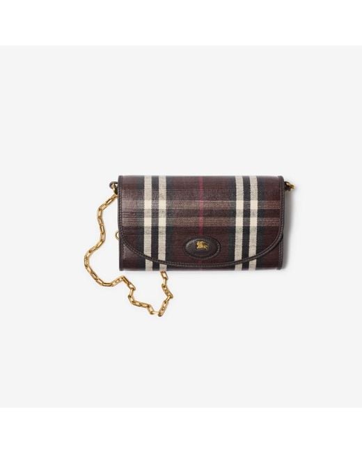 Burberry Brown Highlands Chain Strap Wallet​