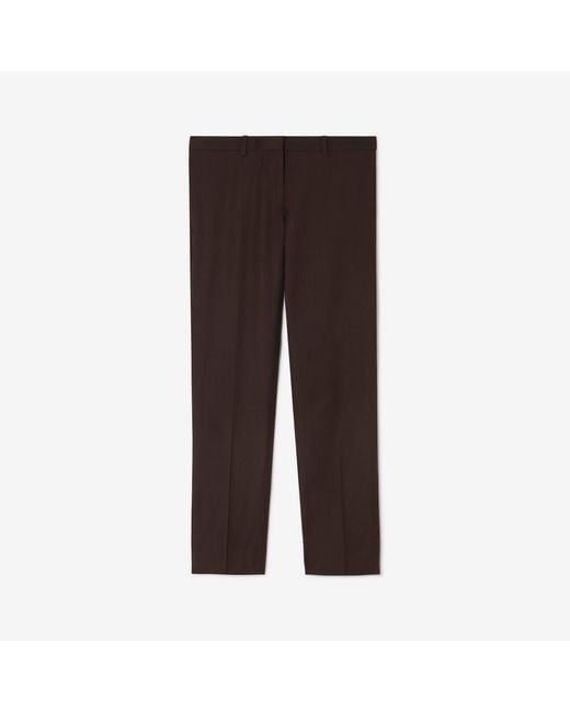 Burberry Brown Wool Tailored Trousers