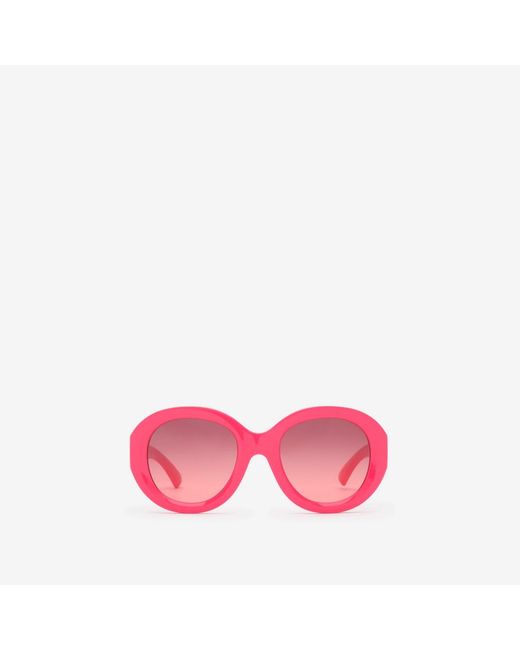 Burberry Pink Heritage Round Sunglasses
