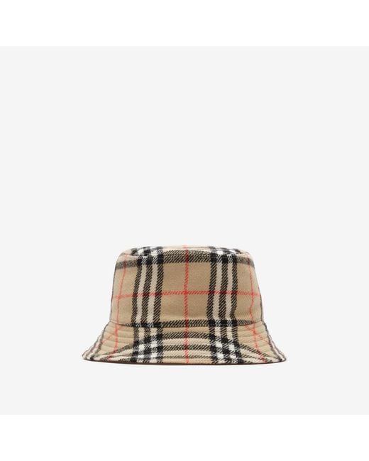 Burberry Multicolor Reversible Check Wool Bucket Hat for men