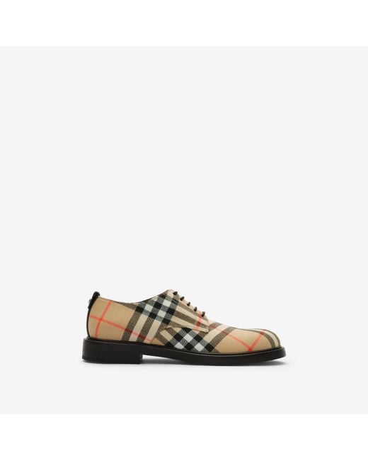 Burberry Multicolor Check Pembroke Derby Shoes for men