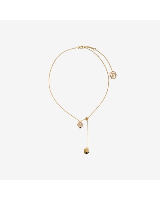 Burberry White Shield Pendant Necklace