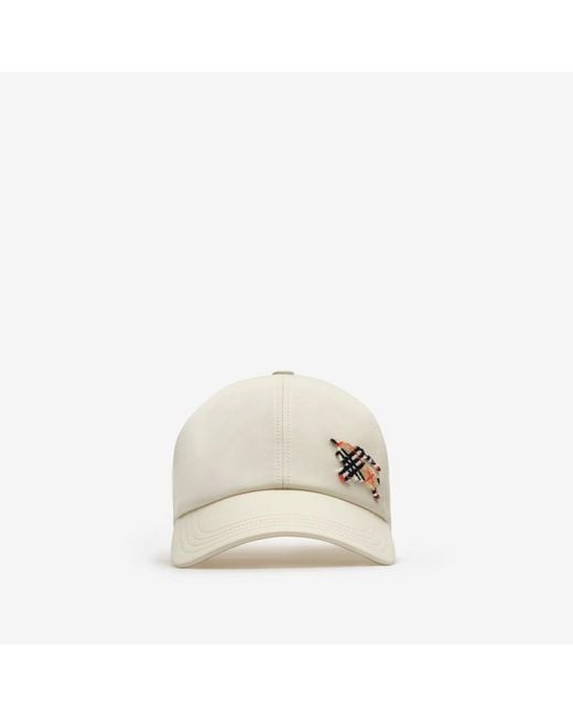Burberry Natural Knight Tropical Gabardine Baseball Cap for men