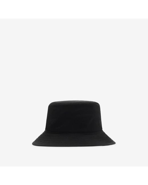 Burberry Black Reversible Gabardine Bucket Hat for men
