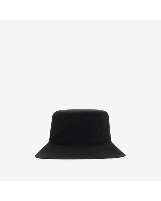 Reversible Gabardine Bucket Hat Burberry pour homme en coloris Black