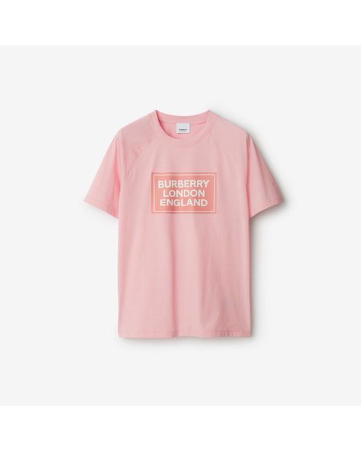 Burberry Pink Logo Cotton T-shirt