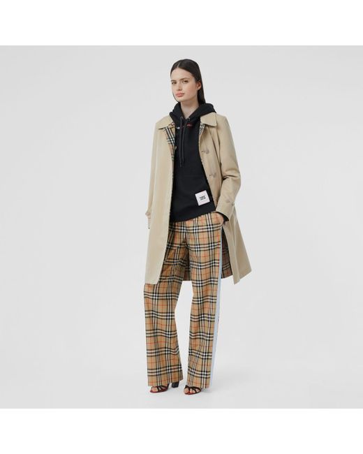 Burberry Natural Vintage Check Stretch Cotton Trousers