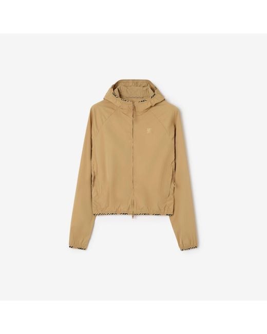 Burberry Natural Stretch Nylon Hooded Jacket