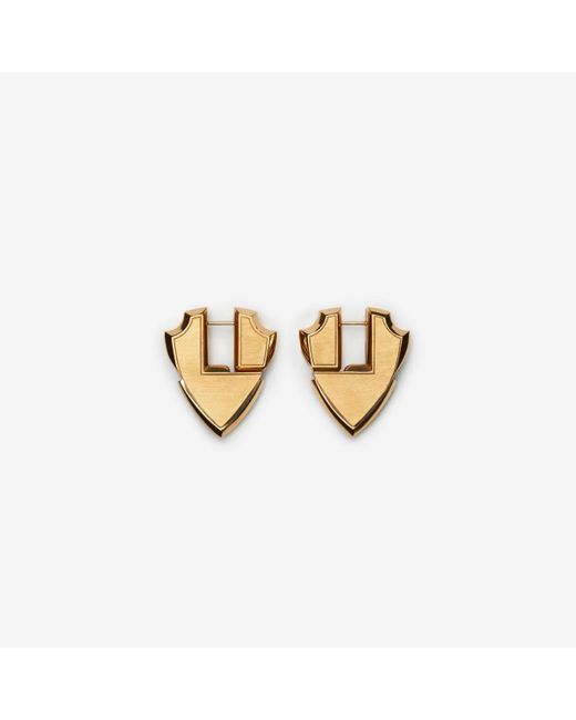 Burberry Metallic Shield Earrings