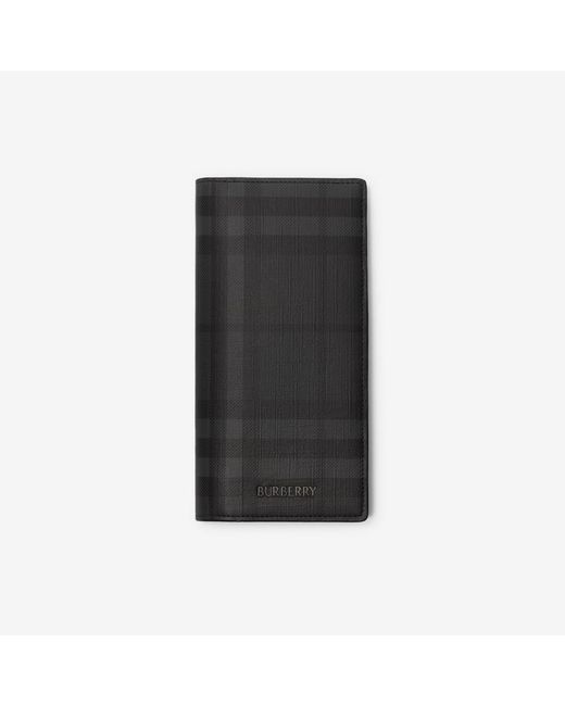 Burberry Black City Check Continental Wallet for men