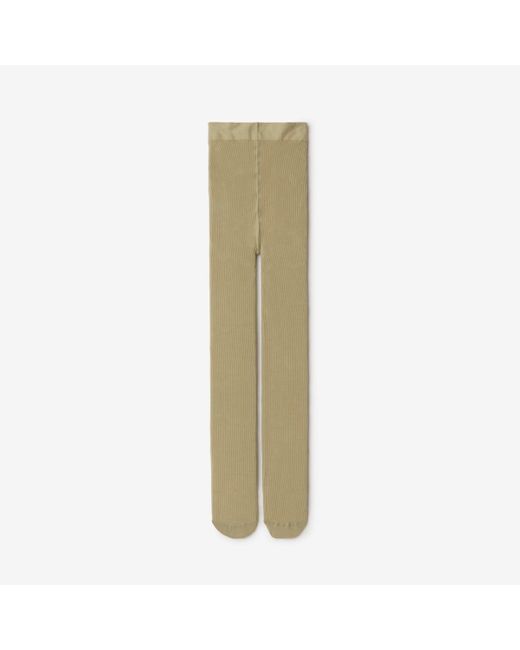 Burberry Green Ribbed Wool Blend Tights