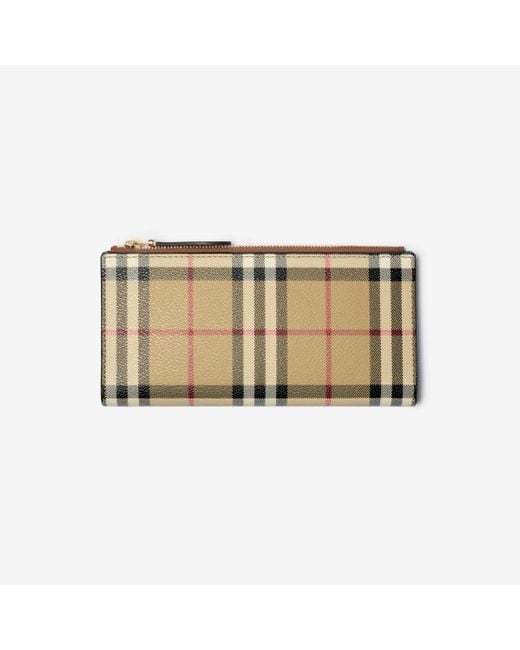 Burberry Natural Large Check Bifold Wallet