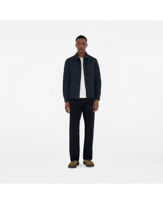 Burberry Blue Reversible Quilted Nylon Overshirt for men