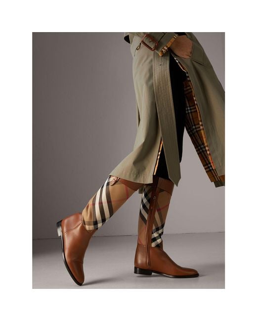 Burberry leather discount riding boots