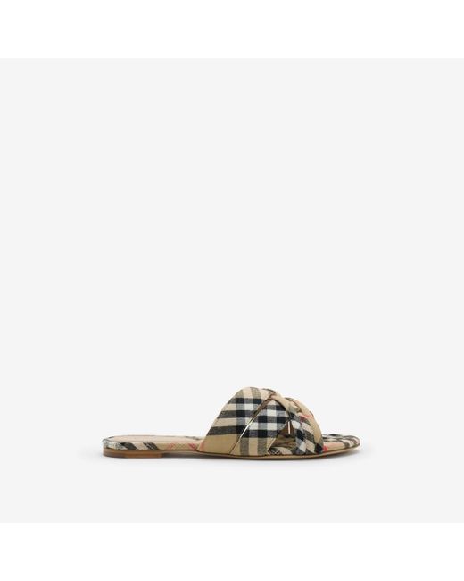 Burberry Multicolor Check Cabana Slides