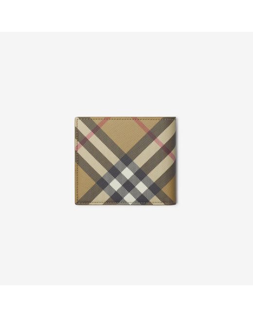 Burberry Green Check Bifold Wallet for men