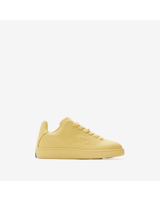 Burberry Yellow Leather Box Sneakers for men