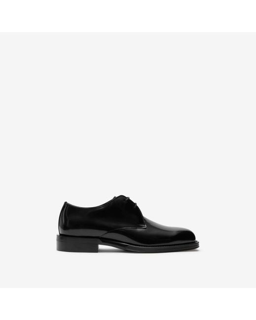 Burberry Black Leather Tux Derby Shoes for men