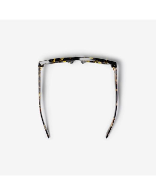 Burberry Black Inlaid Check Cat-Eye Sunglasses​