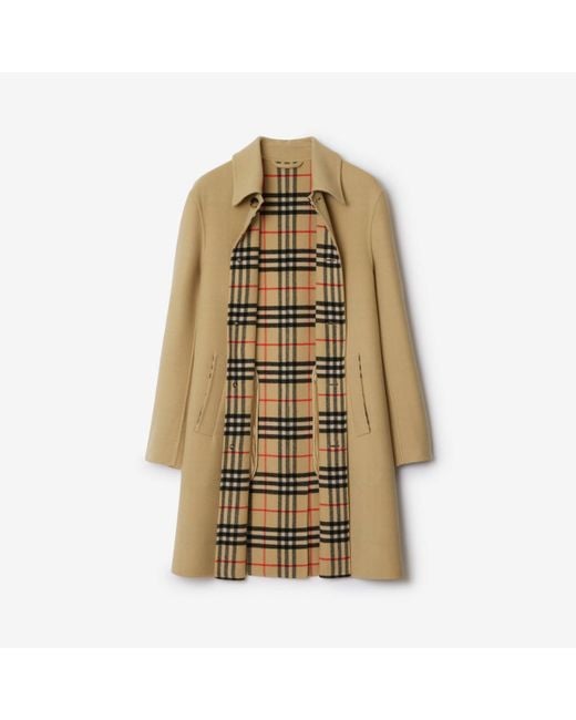 Burberry Natural Mid-Length Wool Worthing Car Coat for men