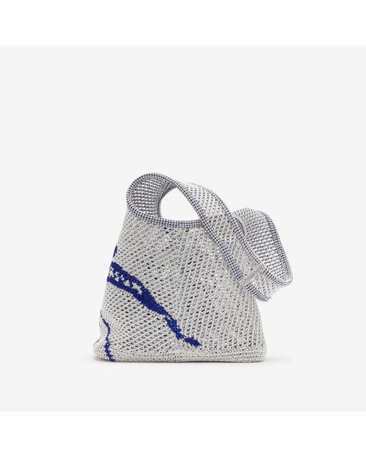 Burberry Blue Crochet Ekd Tote Bag