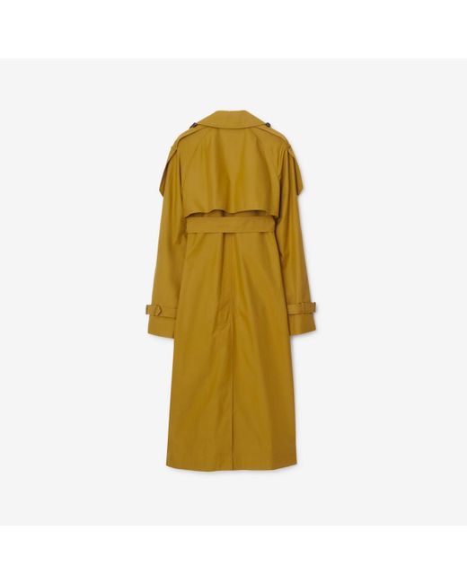 Burberry Yellow Long Gabardine Trench Coat