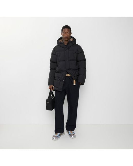 Hooded Puffer Jacket Burberry pour homme en coloris Black