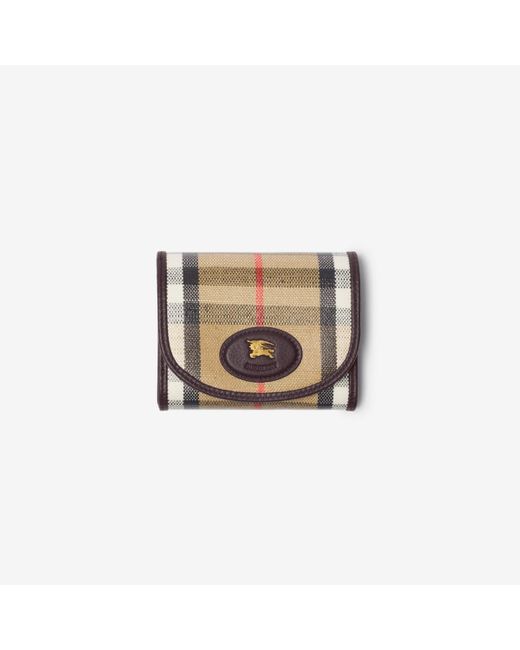 Burberry White Highlands Compact Wallet
