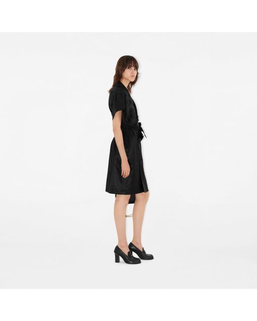 Burberry Black Viscose Trench Dress