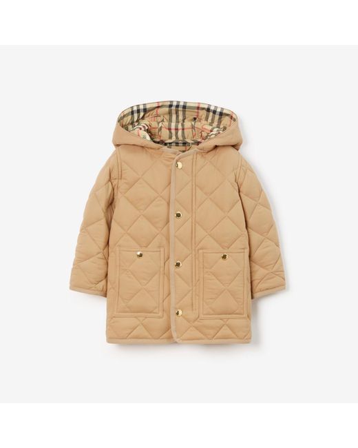 Burberry Natural Quilted Nylon Coat for men