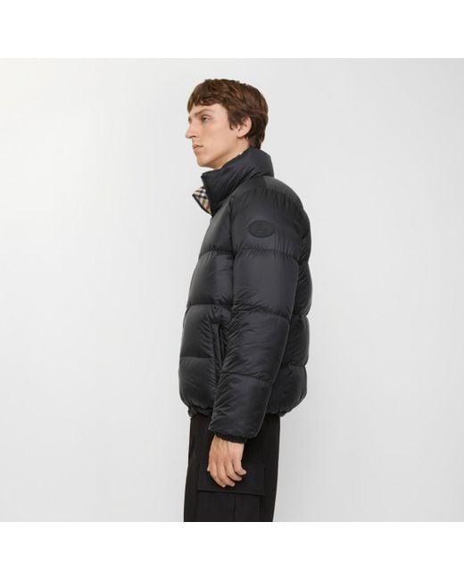 Reversible Check Snowdon Puffer Jacket Burberry pour homme en coloris Natural