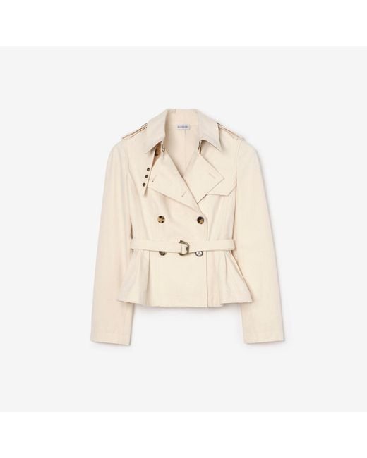Burberry Natural Cotton Isabella Trench Jacket