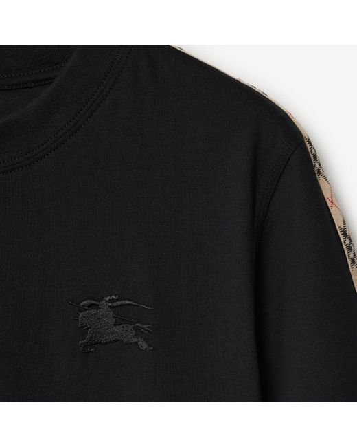 Burberry Black T-Shirt With Embroidered Logo