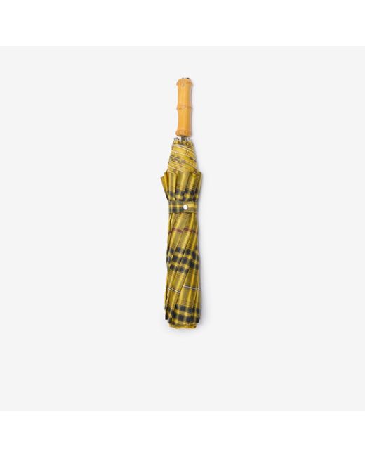Burberry Metallic Check Folding Umbrella