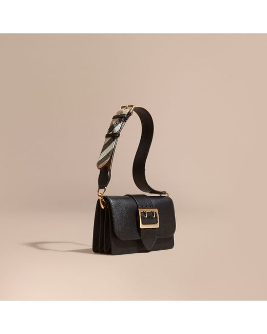 Burberry Black The Small Leather Buckle Bag
