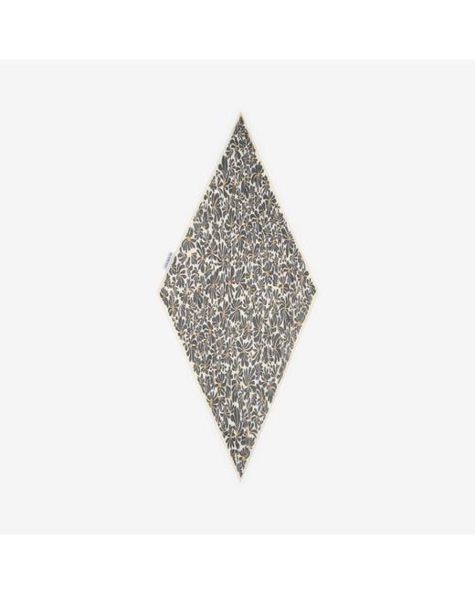 Burberry Gray Daisy Silk Scarf