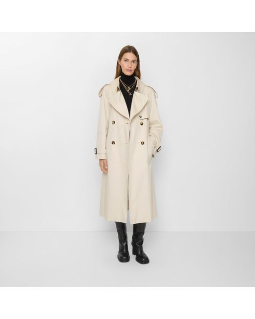 Burberry Natural Long Gabardine Fitzrovia Trench Coat