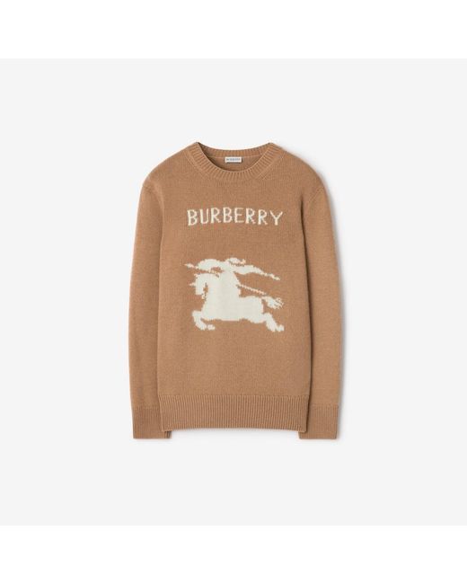 Burberry Natural Knight Wool Cashmere Sweater for men
