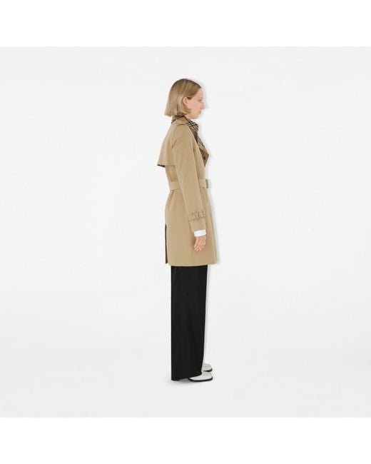 Burberry Natural Montrose Belted Cotton Trench Coat
